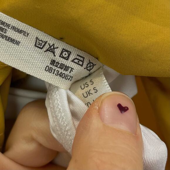 FREE PEOPLE Movement S The Way Home Shorts Smocked Waist Mustard Yellow Gold - Picture 9 of 10